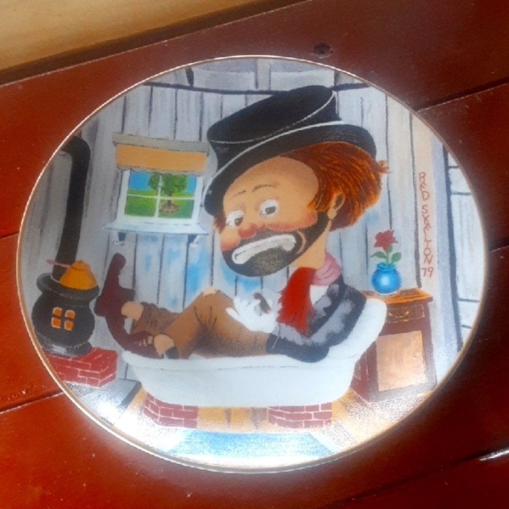 Vintage Decorative Plate with Whimsical Character (Crown Parian) Red Skelton